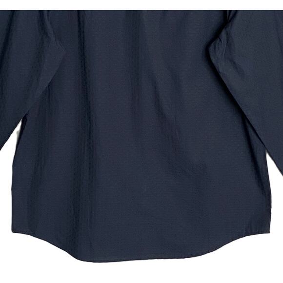 Perry Ellis Dress Shirt Men's XLT Big & Tall Cotton Long Sleeve Dk Sapphire NEW - Picture 7 of 13